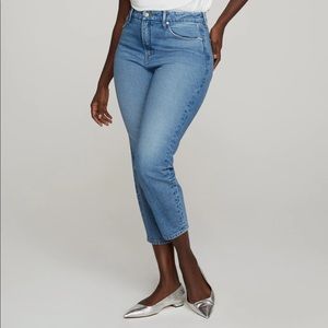 Good American Light Blue Ankle Crop Jeans